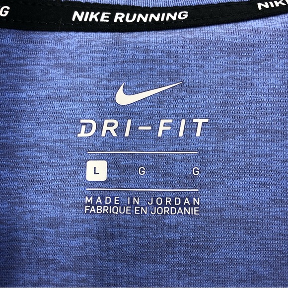 Nike Purple Running Quarter Zip Pullover Long Sleeve Thumb Holes Size Large - Picture 5 of 6